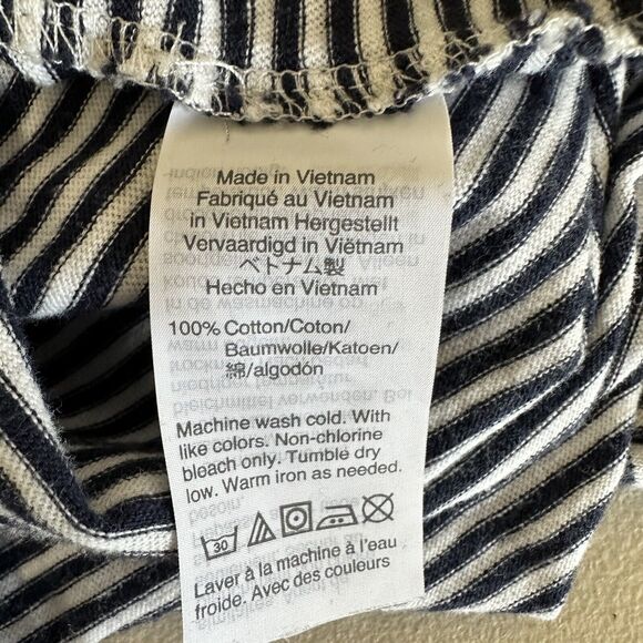 J Crew Dress Women XXS Blue White Stripe Scoop Neck Tank Midi Coastal Preppy - Picture 8 of 8